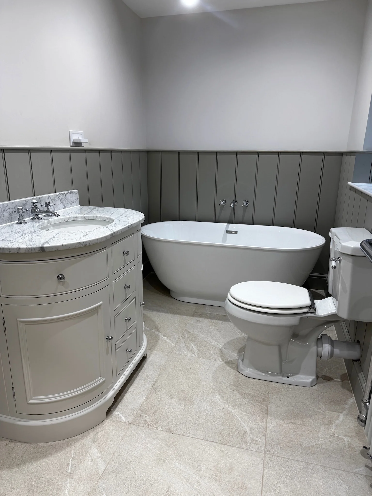 Completed bathroom renovation in Baldock