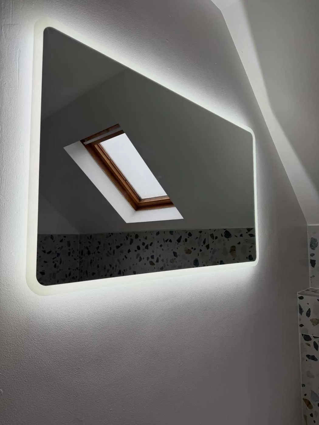 Bathroom mirror and lighting detail JLP Plumbing